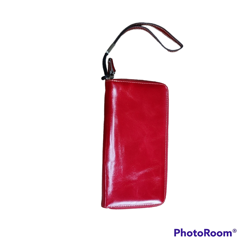 4/$25 Lavemi Women's RFID Blocking 100% Leather Large Capacity Zip Around Wallet - Picture 2 of 8
